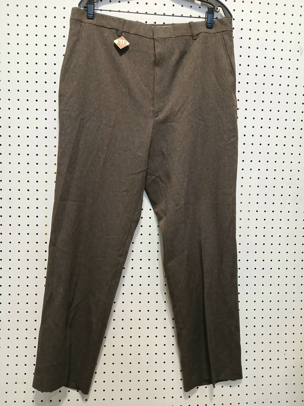 Men's Classic Brown Dress Pants — Tailored Straight Fit